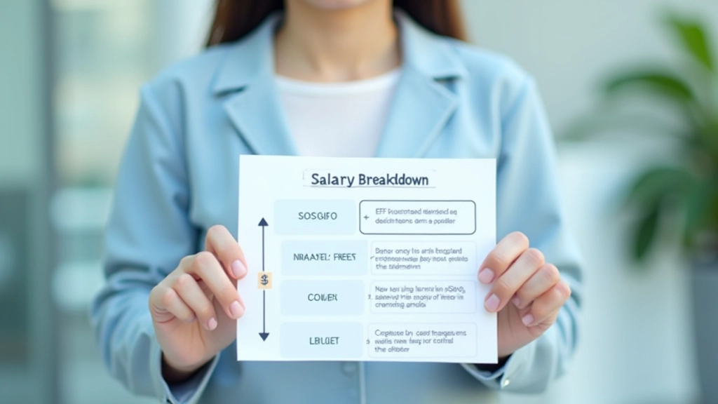 Illustrated breakdown chart showing salary components with EPF, SOCSO, PCB, and EIS percentages labeled clearly